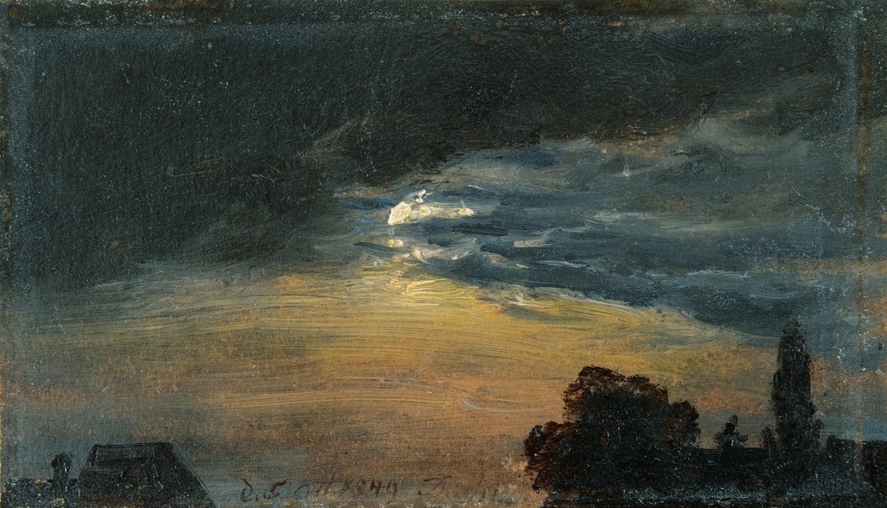 Wolken im Mondlicht von Johan Christian Dahl