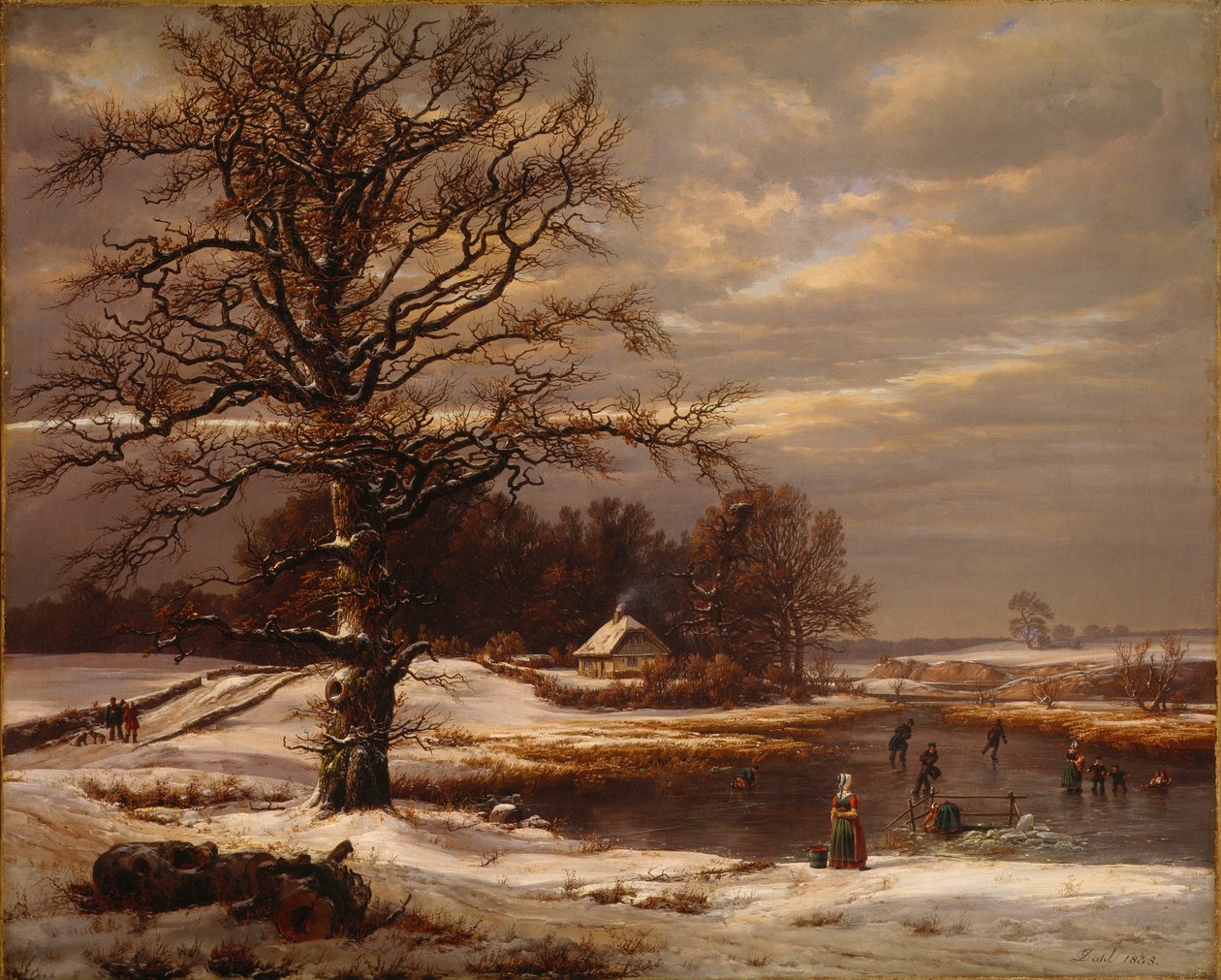 Dänische Winterlandschaft von Johan Christian Dahl