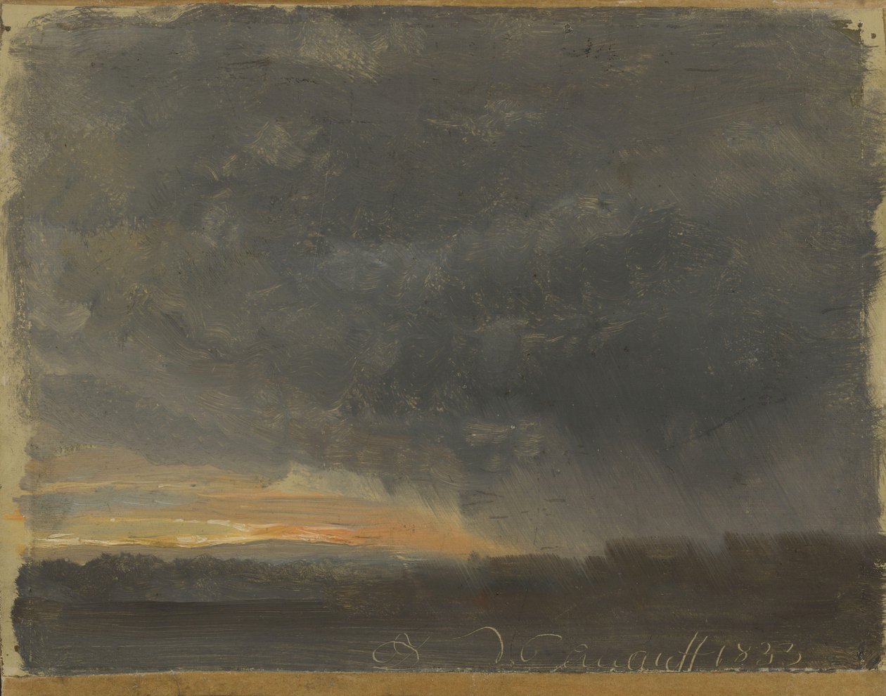 Sturmwolken mit Regen von Johan Christian Dahl