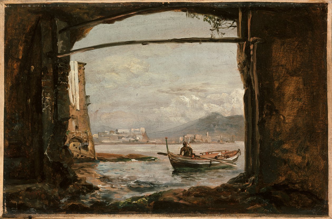 Blick aus einer Grotte bei Posillipo von Johan Christian Dahl