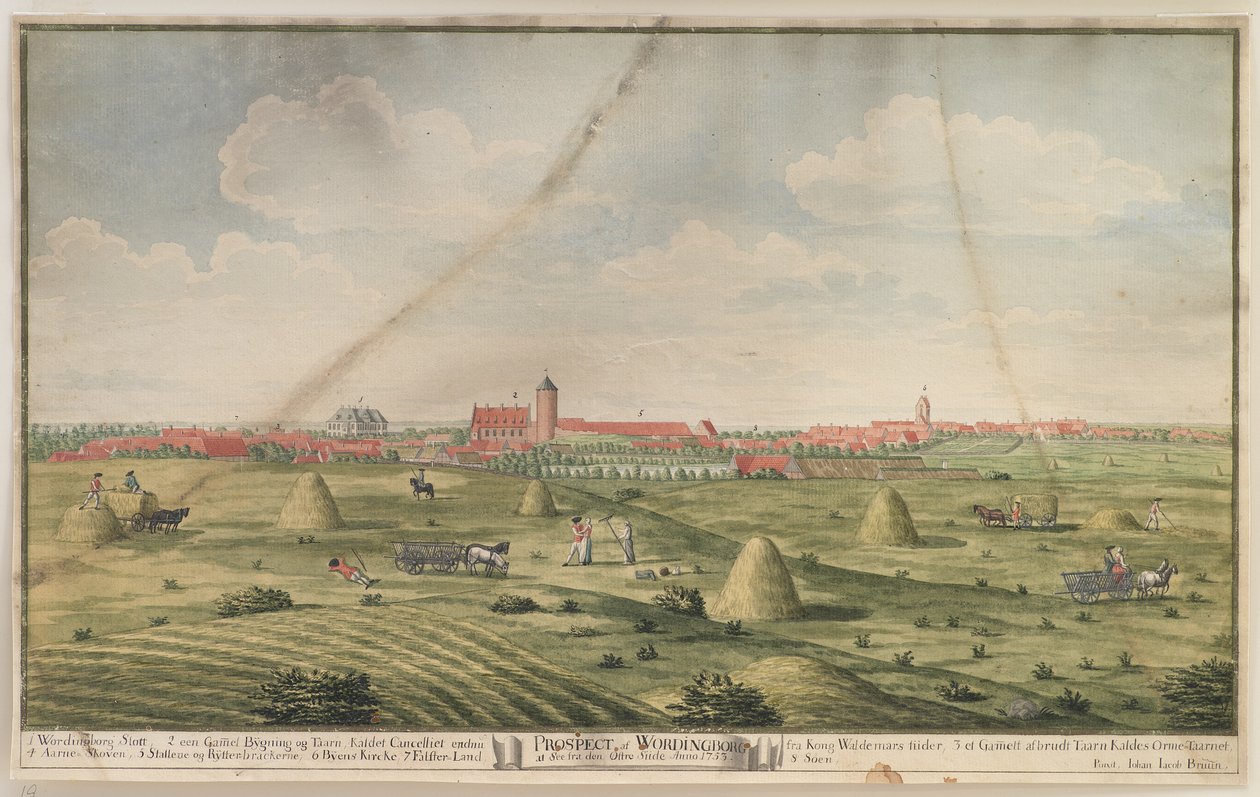 Aussicht auf Vordingborg von Johan Jacob Bruun
