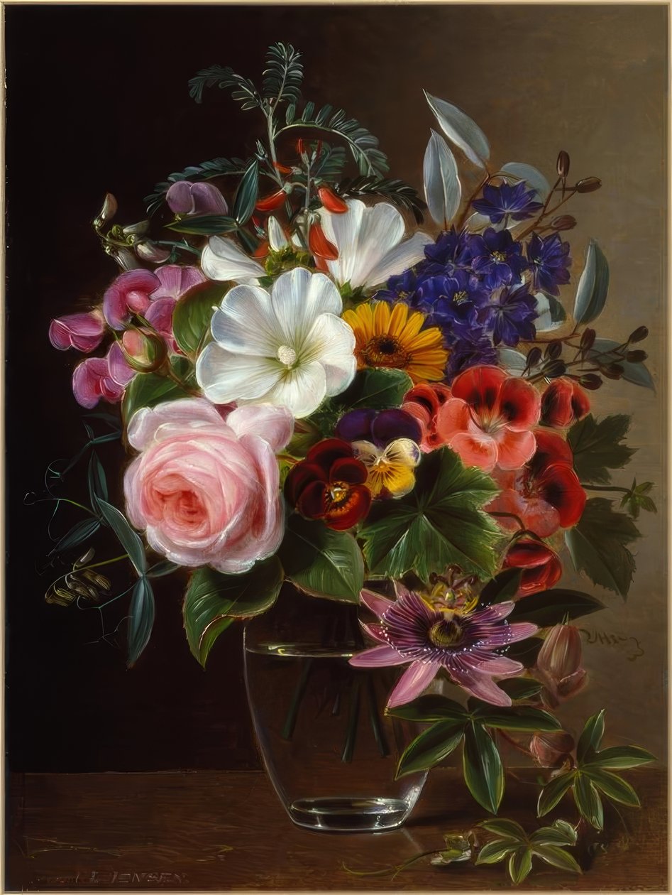 Blumenstrauß in einer Vase von Johan Laurentz Jensen