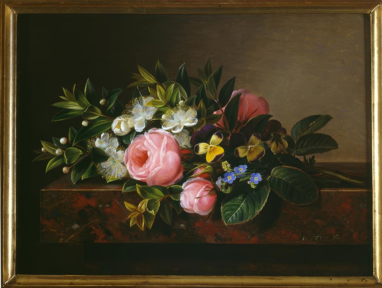 Stillleben mit Rosen von Johan Laurentz Jensen