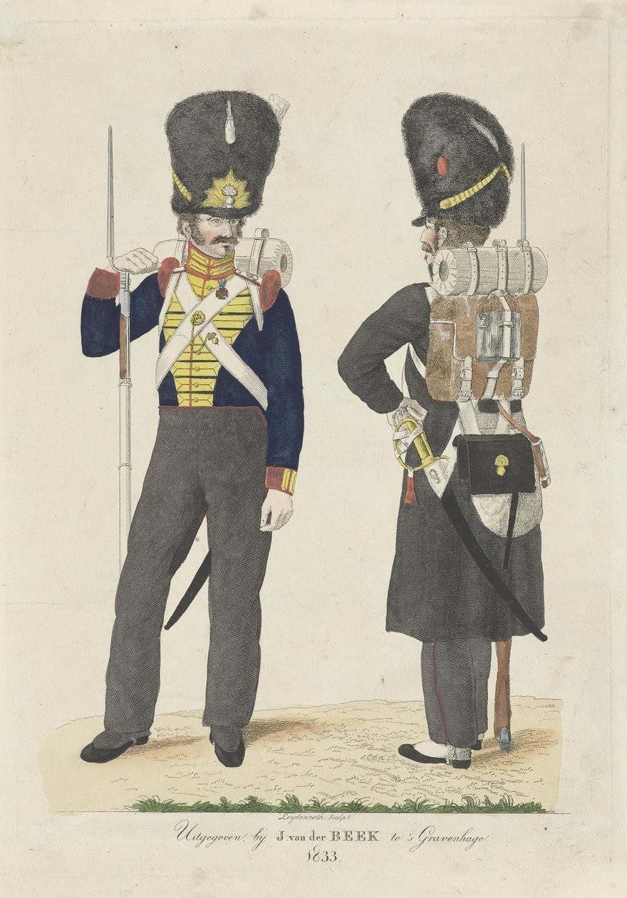 Zwei Infanteriesoldaten von Johan Martin Leydenroth