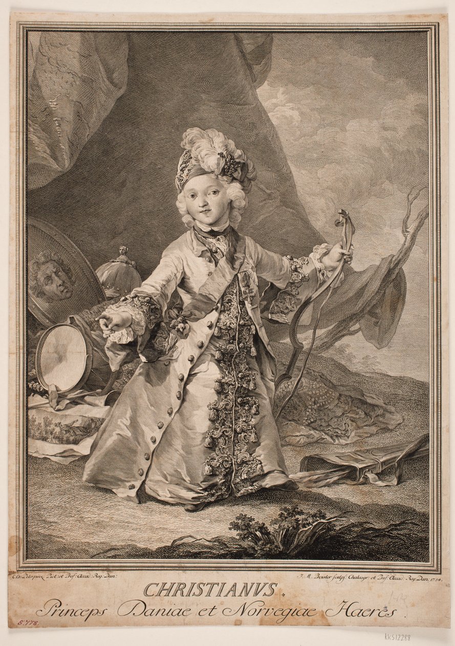 Christian VII als Kind von Johan Martin Preisler