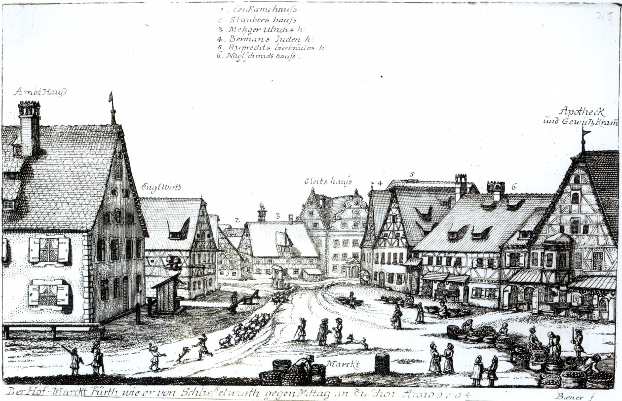Deutsche Marktstadt, 1704 von Johann Alexander Boener