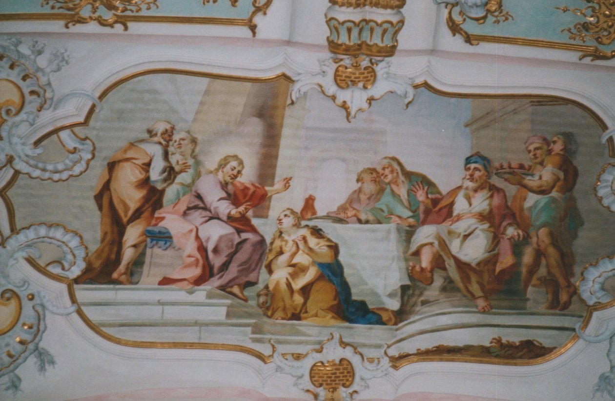 Fresko im Umgang des Kirchenschiffs von Johann Baptist Zimmermann