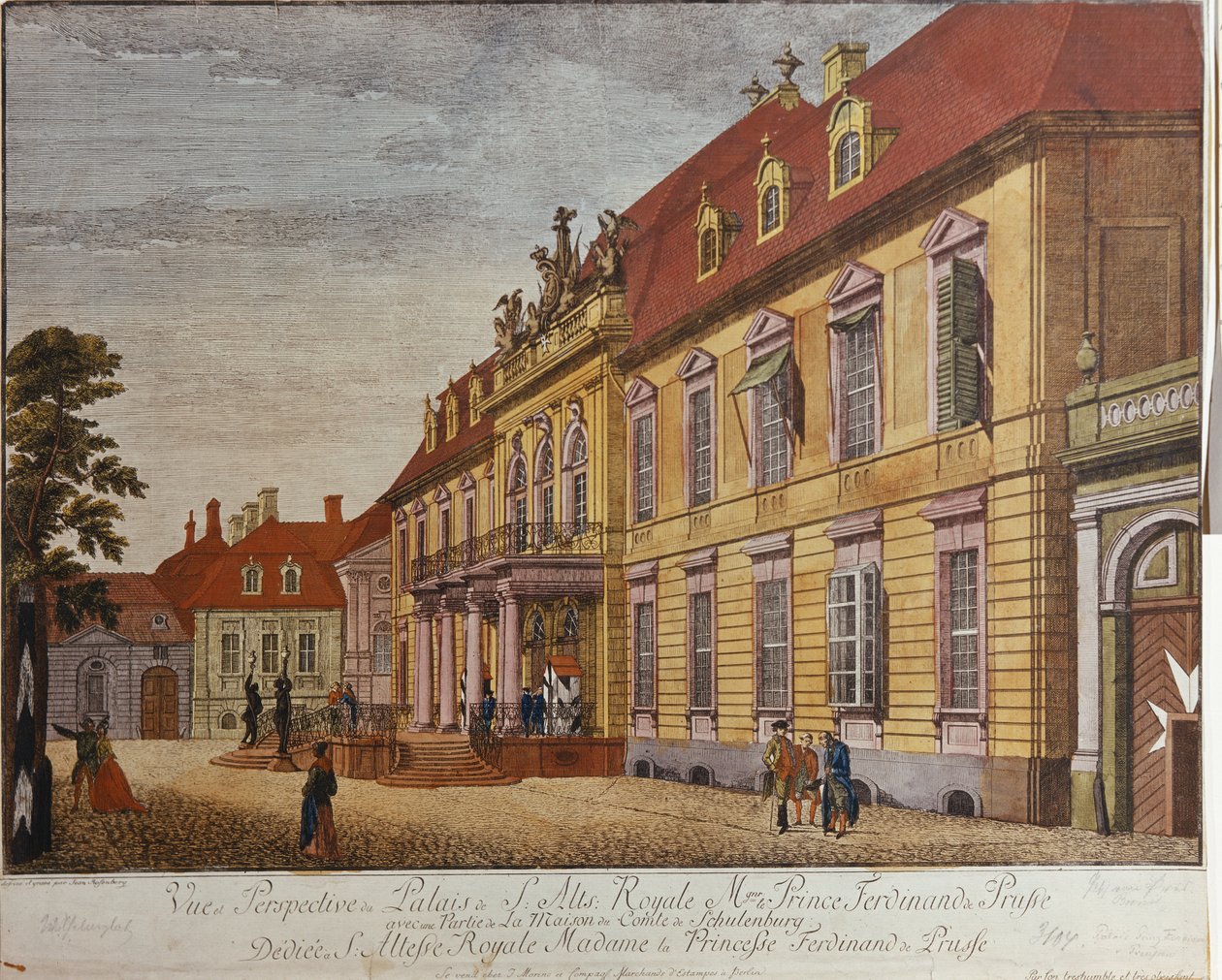 Der Palast von Prinz Ferdinand von Preußen, Berlin von Johann Carl Wilhelm Rosenberg