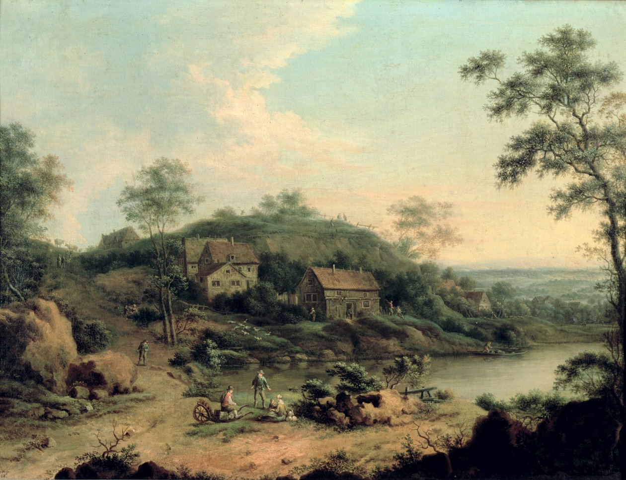 Landschaft, 1758 von Johann Christian Vollerdt or Vollaert