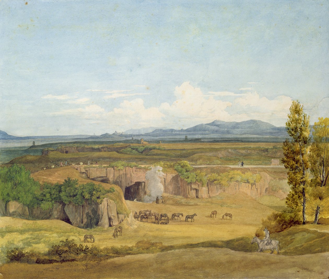 Blick auf die römische Campagna von Johann Christoph Erhard