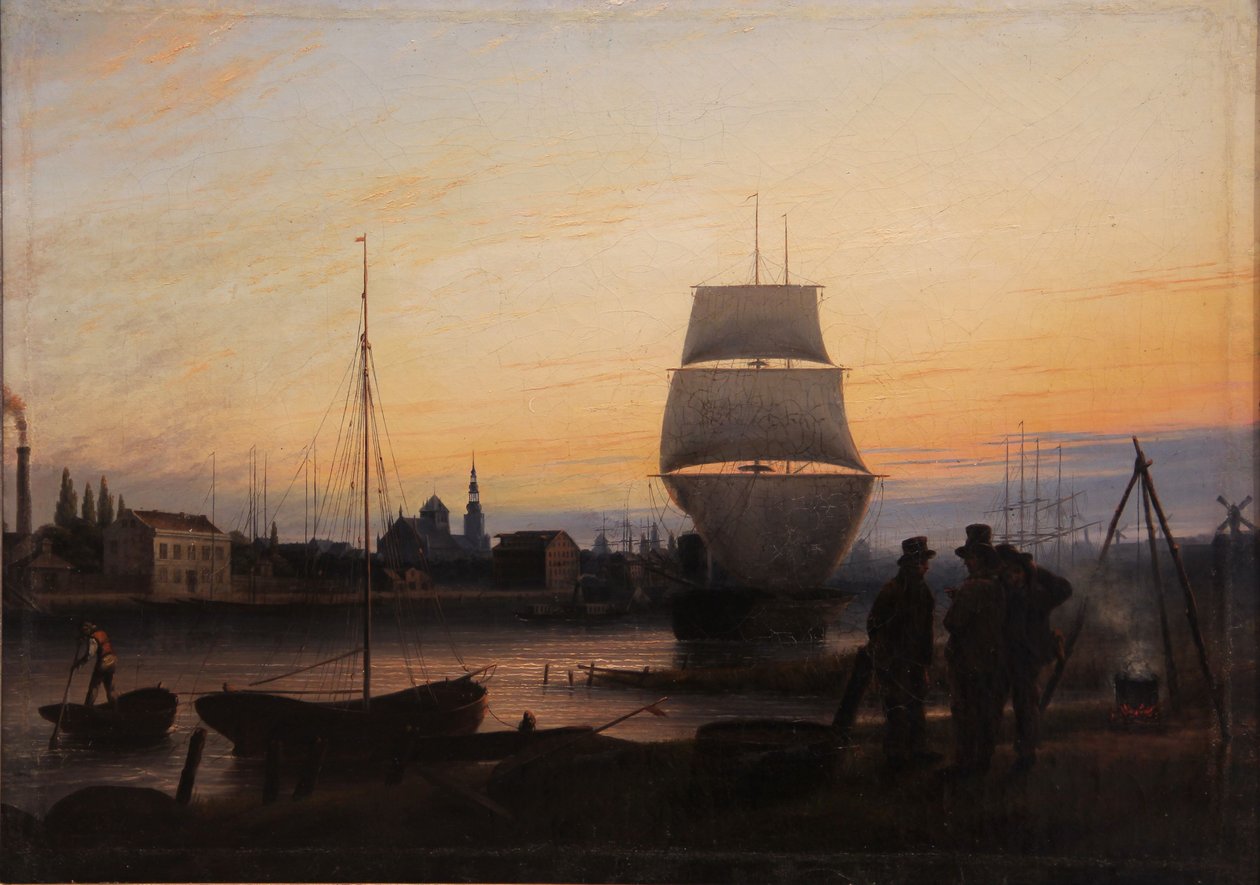 Hafen von Greifswald von Johann Friedrich Boeck