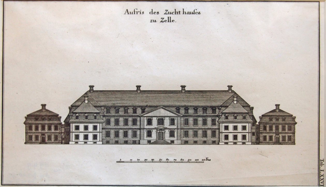 Ansicht des Celle-Tors, Arbeitshauses und Irrenhauses von Johann Friedrich Penther