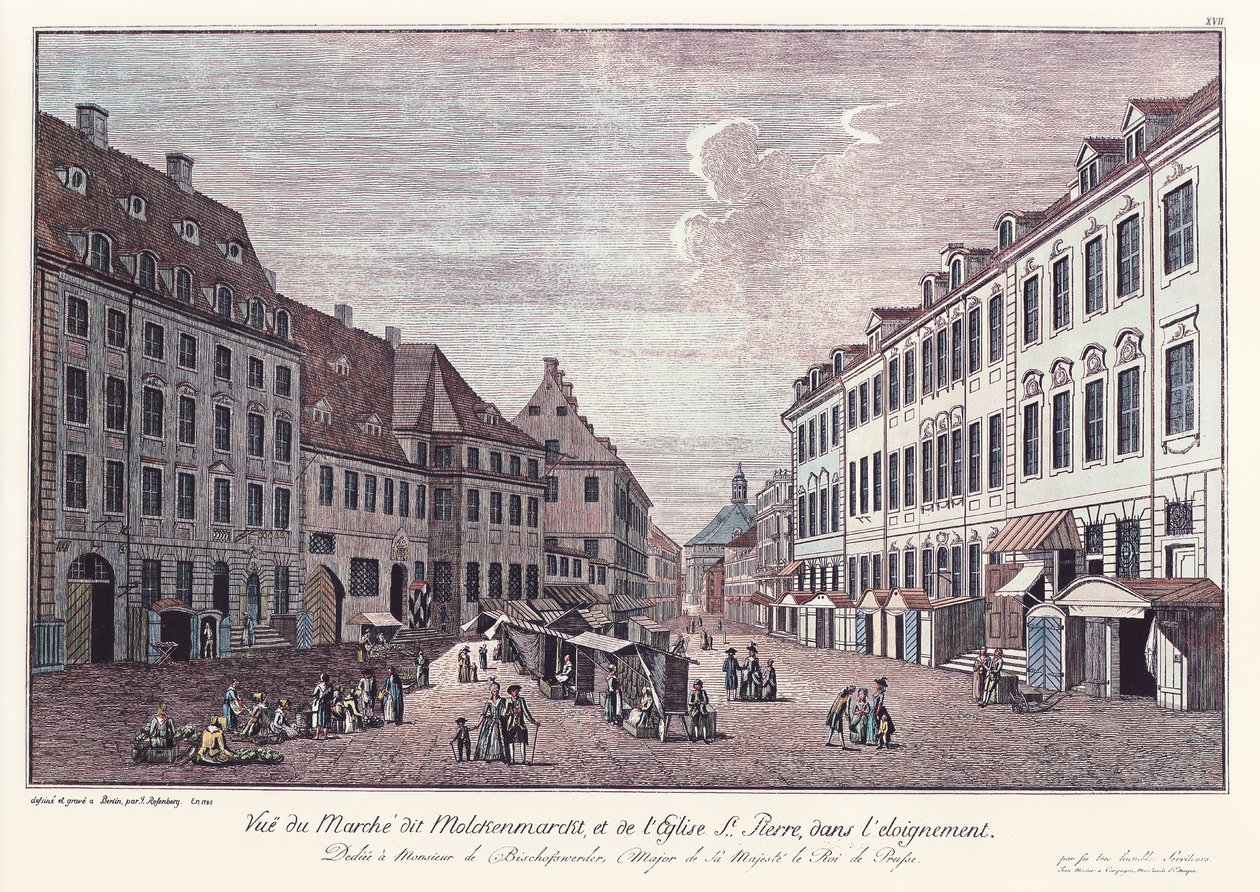 Ansicht des Molkenmarktes in Alt-Berlin von Johann Georg Rosenberg