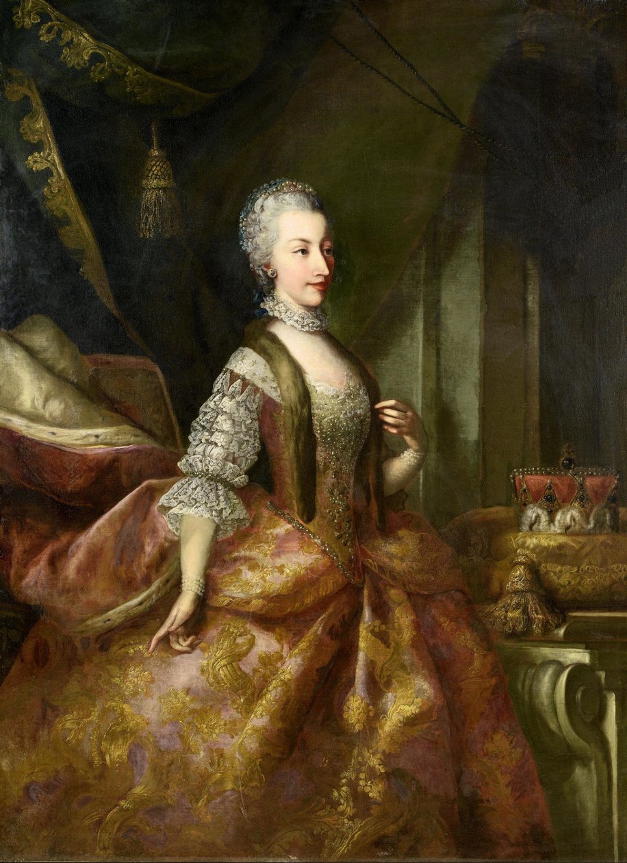 Porträt einer Erzherzogin von Österreich von Johann Gottfried Auerbach