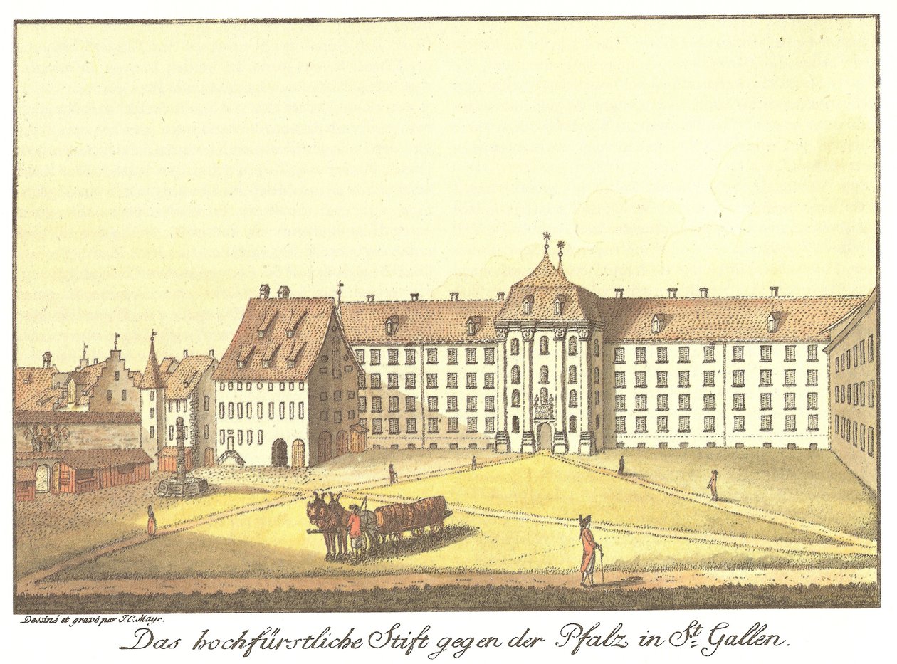 Das hochfürstliche Stift gegen die Pfalz in St. Gallen von Johann Konrad Mayr