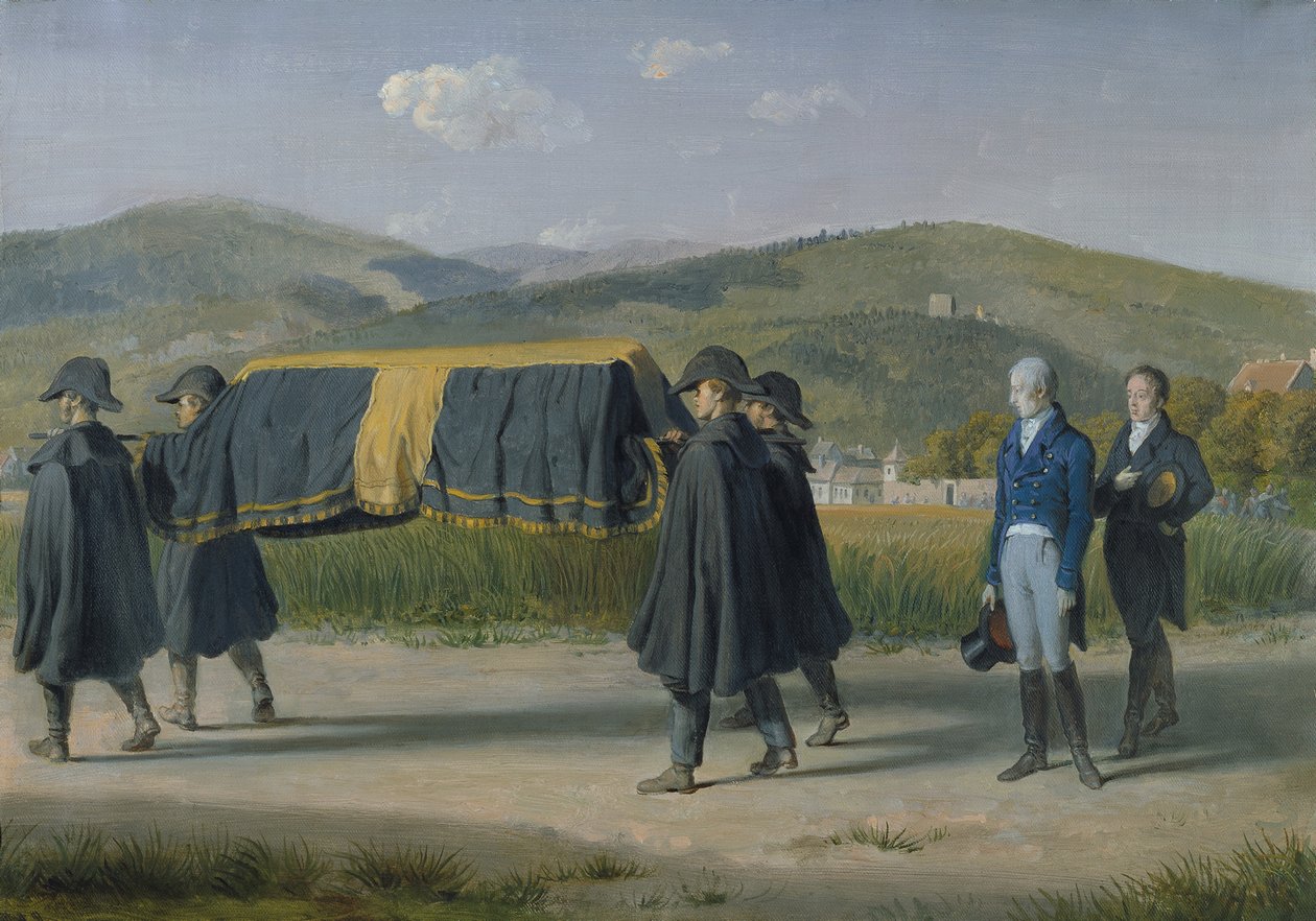 Kaiser Franz I. von Österreich folgt dem Sarg eines Armen von Johann Peter Krafft