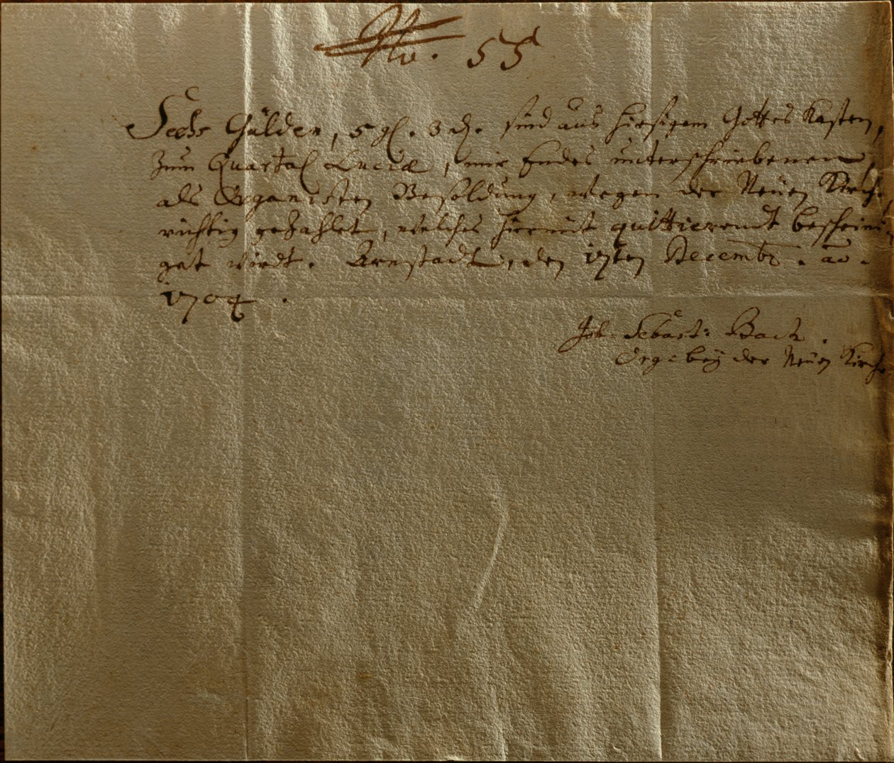Vergütungsquittung, 17. Dezember 1704 von Johann Sebastian Bach