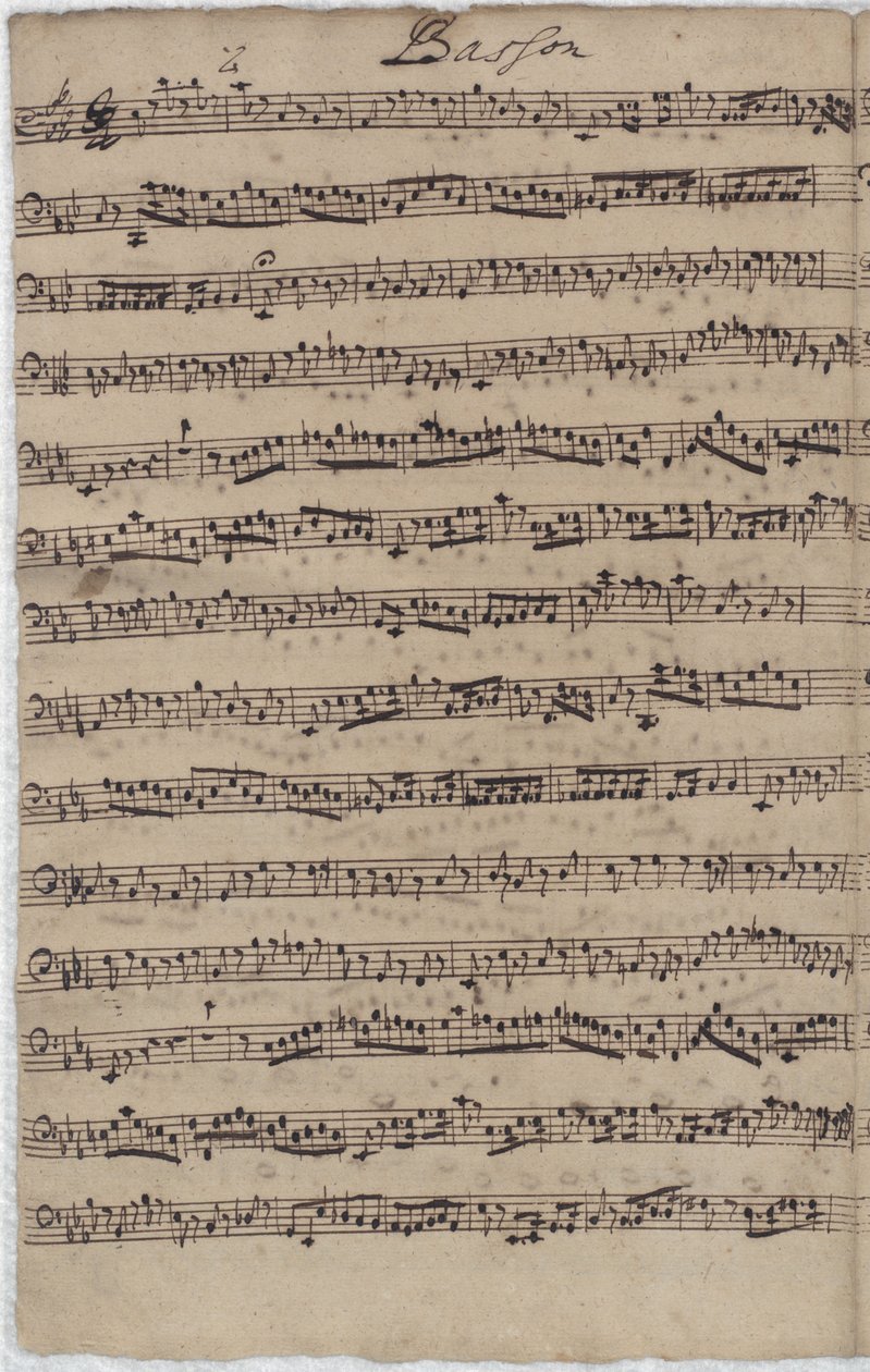 Der Fagottpart für die Kantate BWV 140 von Johann Sebastian Bach