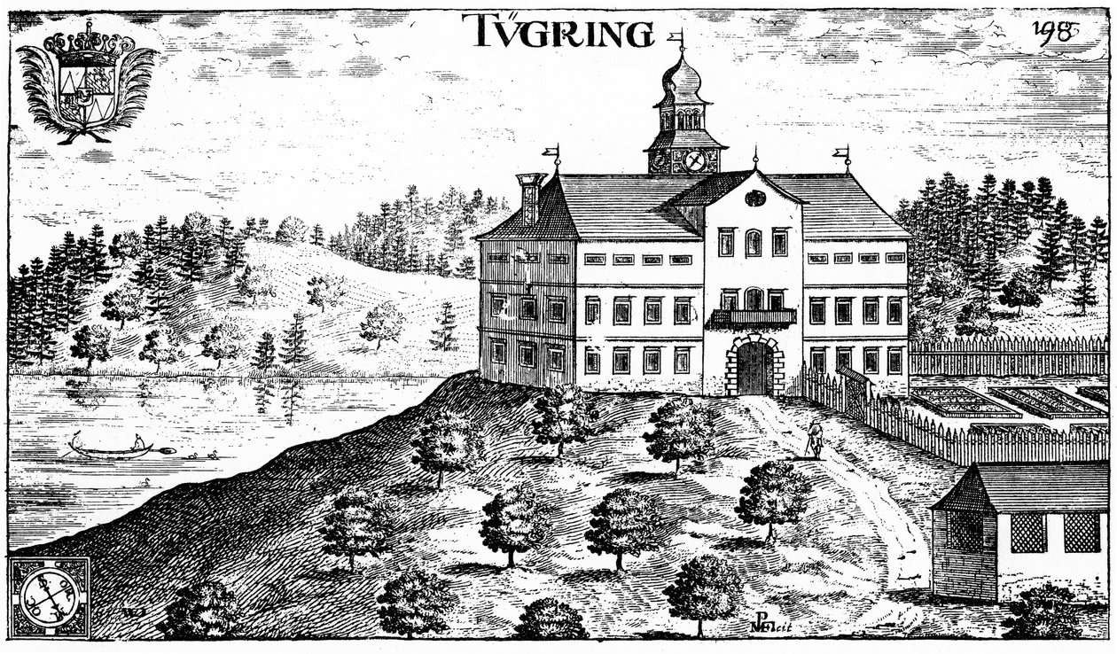Schloss Tigring im Jahre 1680 in Moosburg (Kärnten) von Johann Weikhard von Valvasor