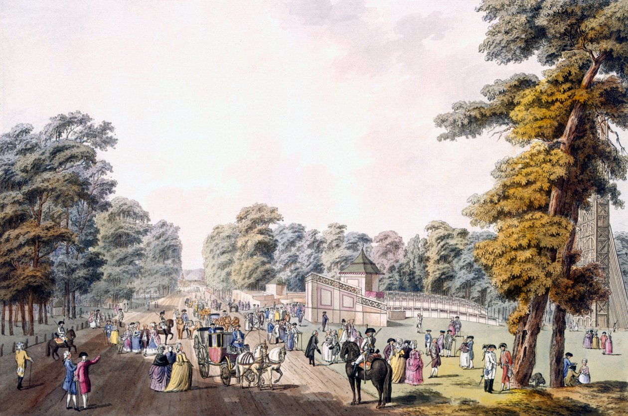 Der Ort des Feuerwerks im Prater, Wien, 1792 von Johann Ziegler