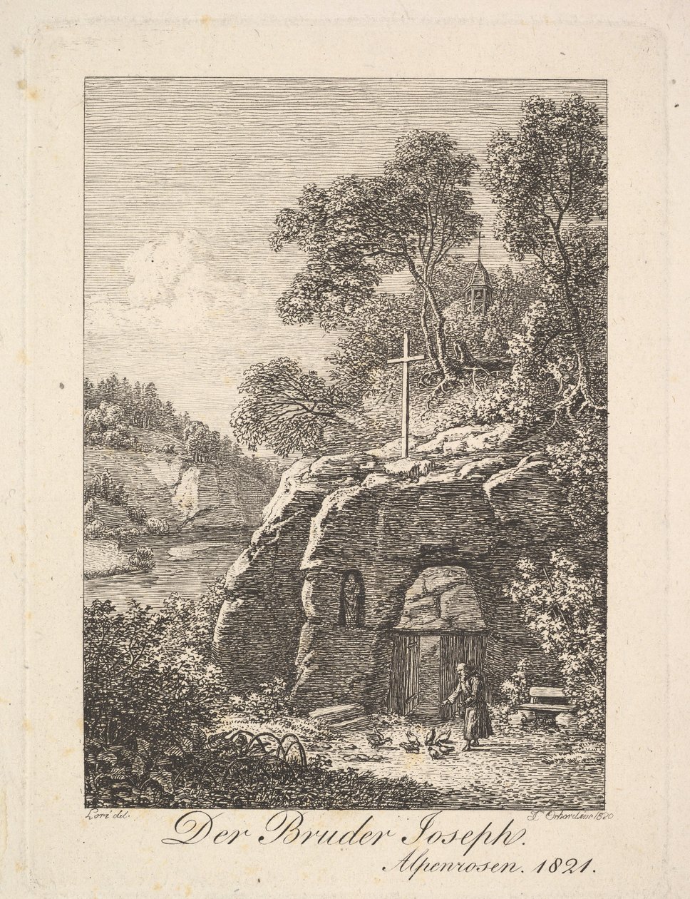 Bruder Joseph in den Alpen, 1820 von Johann Christian Erhard