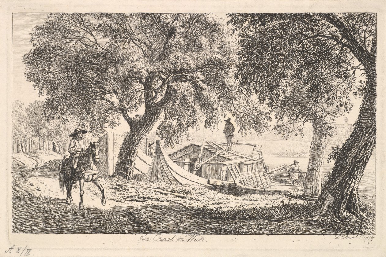 Am Kanal in Wien, 1819 von Johann Christian Erhard