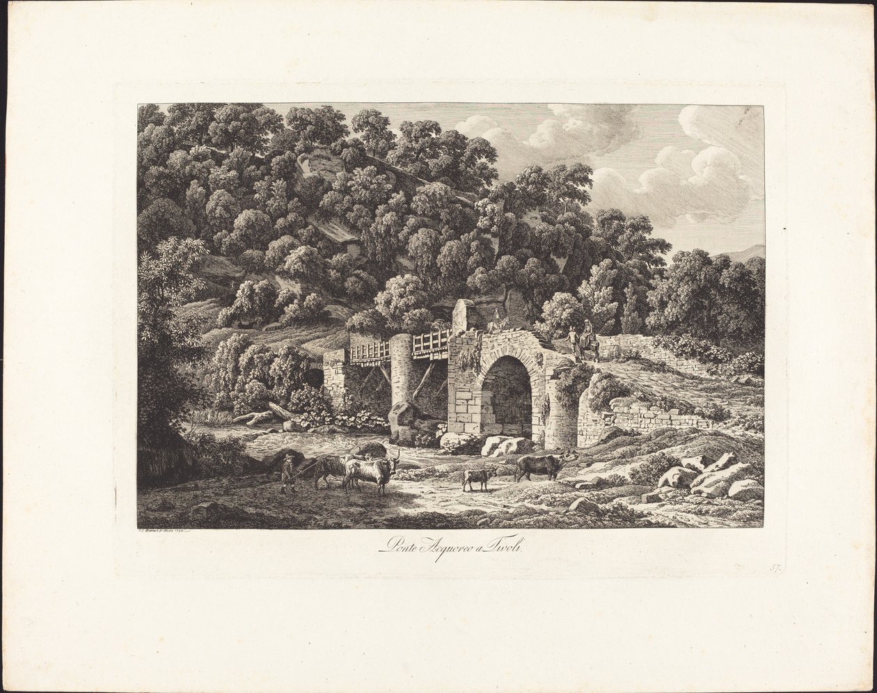 Ponte Acquoreo in Tivoli von Johann Christian Reinhart