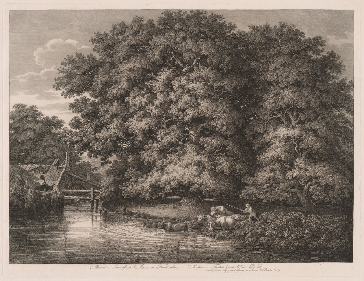 Die Mühle bei den Großen Eichen von Johann Christian Reinhart