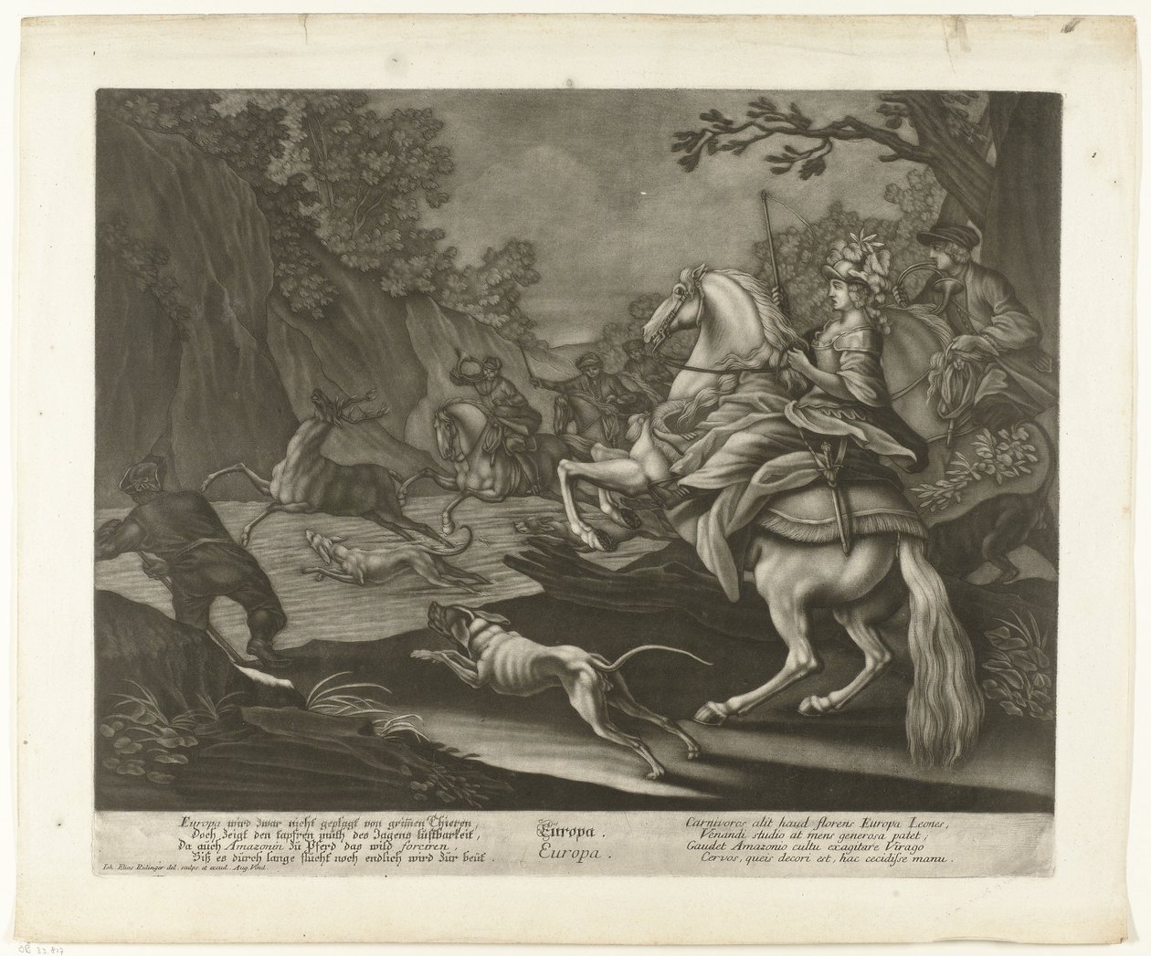 Hirschjagd von Johann Elias Ridinger