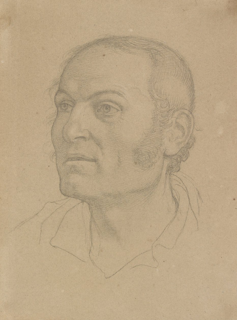 Kopf eines Mannes von Johann Friedrich Overbeck
