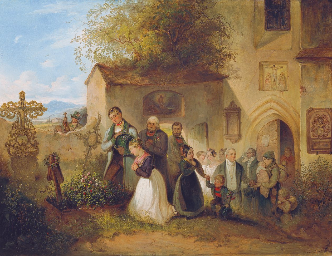 Am Friedhof ("Die Braut am Grabe") von Johann Friedrich Treml