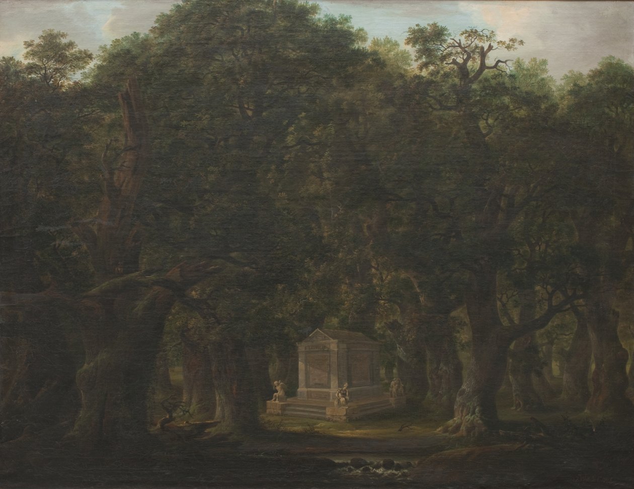 Denkmal in einem Eichenwald von Johann Friedrich Weitsch