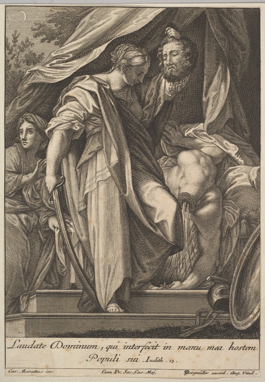 Judith tötet Holofernes von Johann Georg Bergmuller