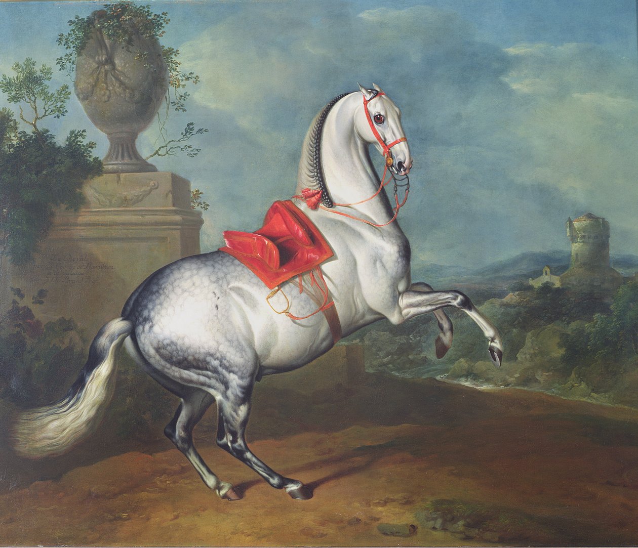Der Apfelschimmel im Galopp von Johann Georg Hamilton