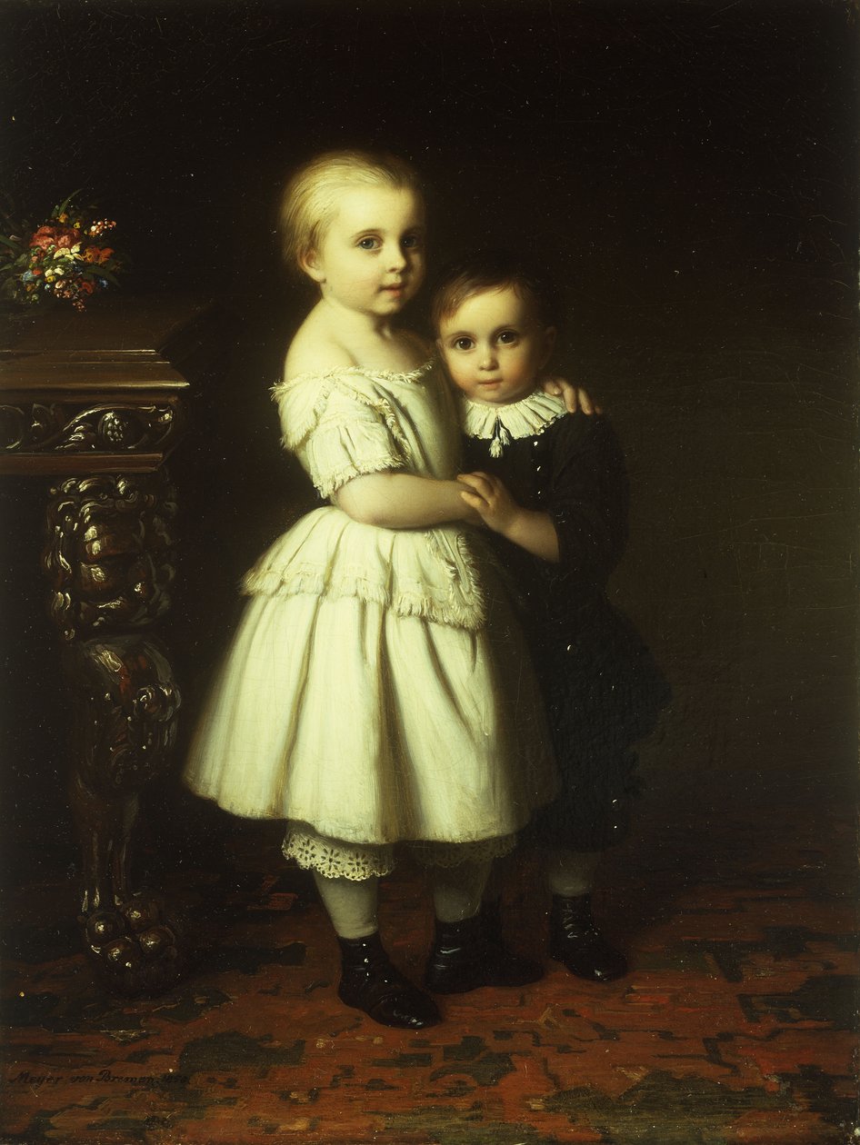 Geschwisterliebe, 1858 von Johann Georg Meyer