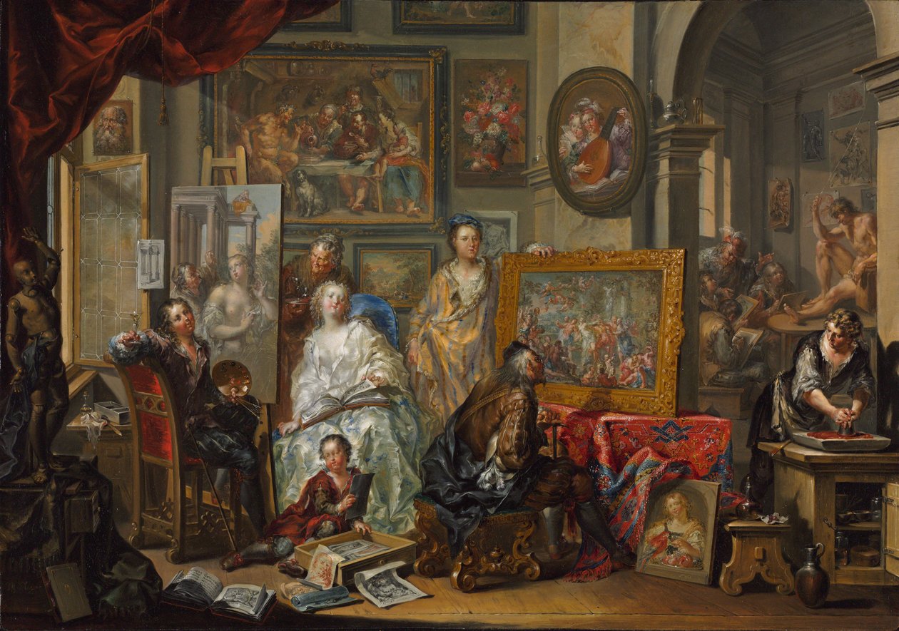 Das Atelier des Malers von Johann Georg Platzer