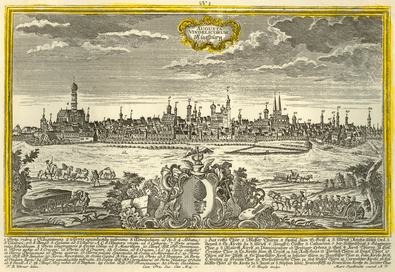 Augsburg, um 1740 von Johann Georg Ringlin