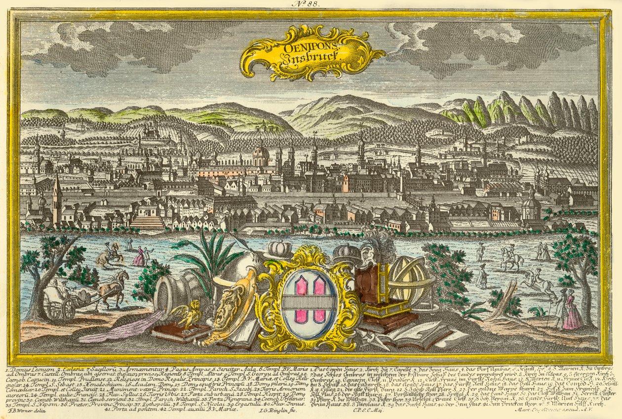 Innsbruck, um 1740 von Johann Georg Ringlin