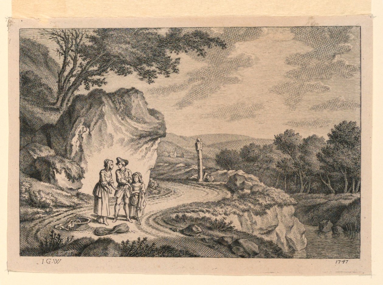 Die kurvenreiche Straße von Johann Georg Wille