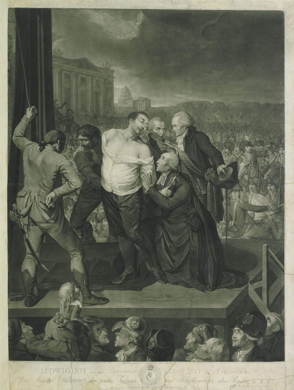 Ludwig XVI. auf dem Schafott, 1795 von Johann Gerhard Huck