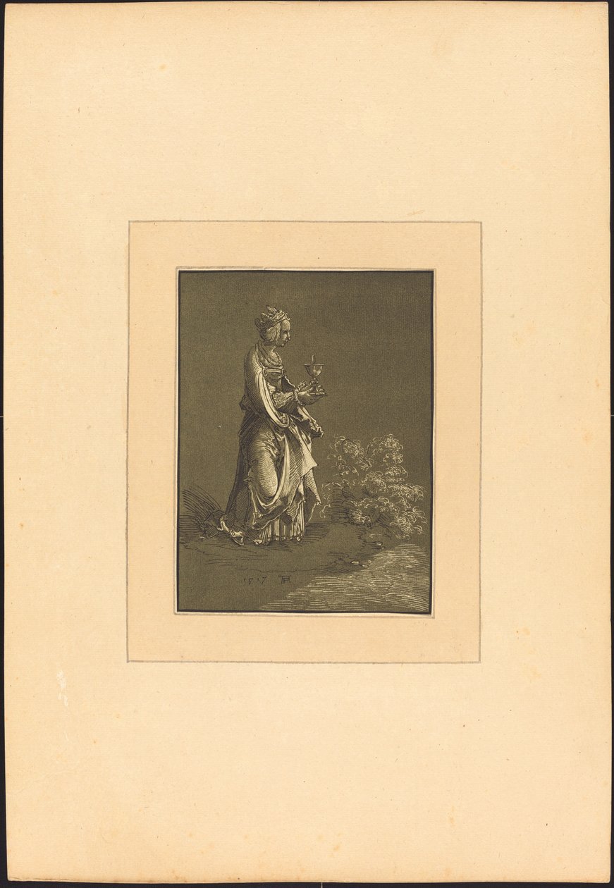 Heilige Barbara von Johann Gottlieb Prestel after Albrecht Altdorfer
