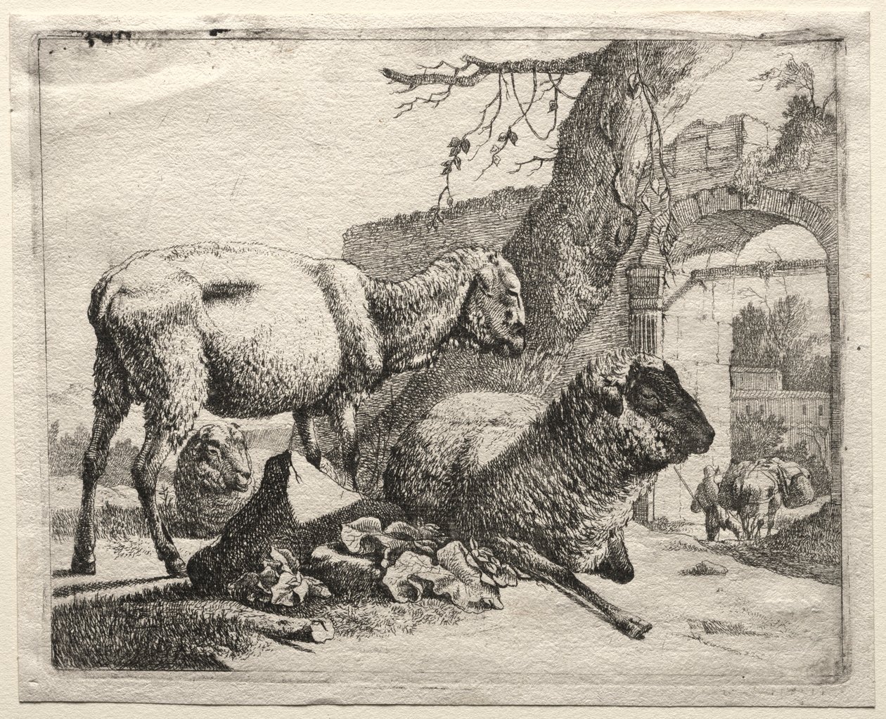 Der Maultiertreiber unter dem Tor, 1665 von Johann Heinrich Roos
