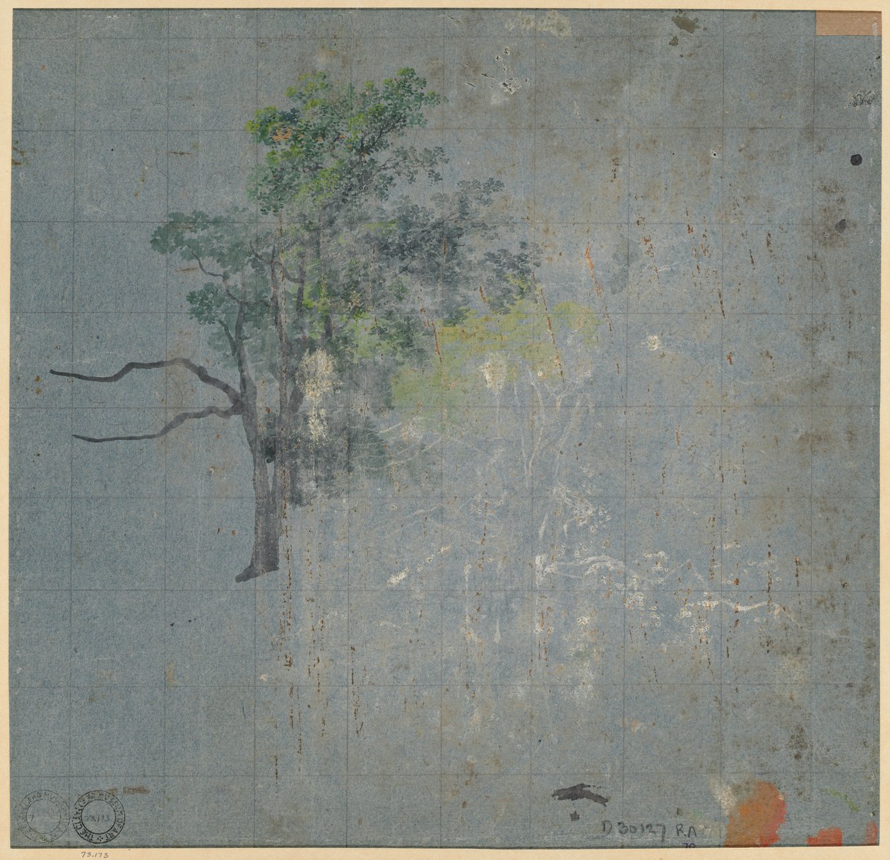 Baumstudien (verso) von Johann Jacob Dorner