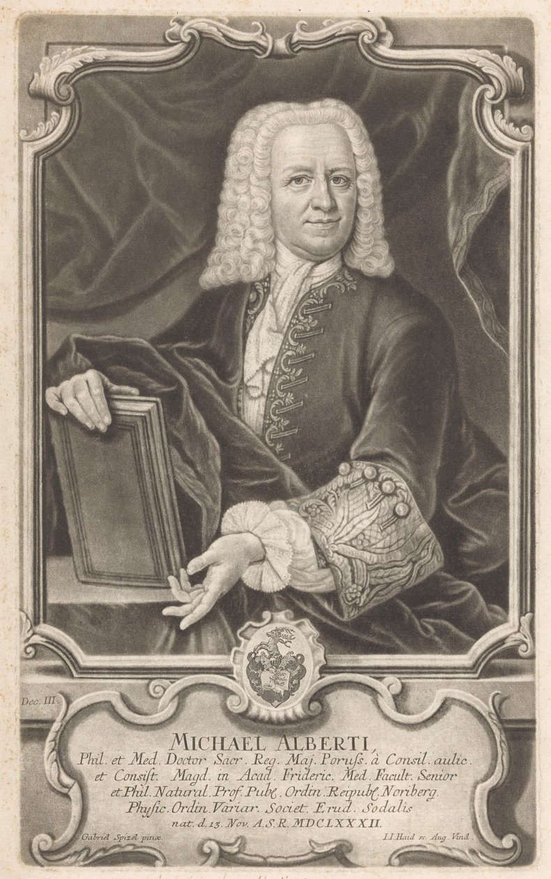 Porträt von Michael Alberti von Johann Jacob Haid