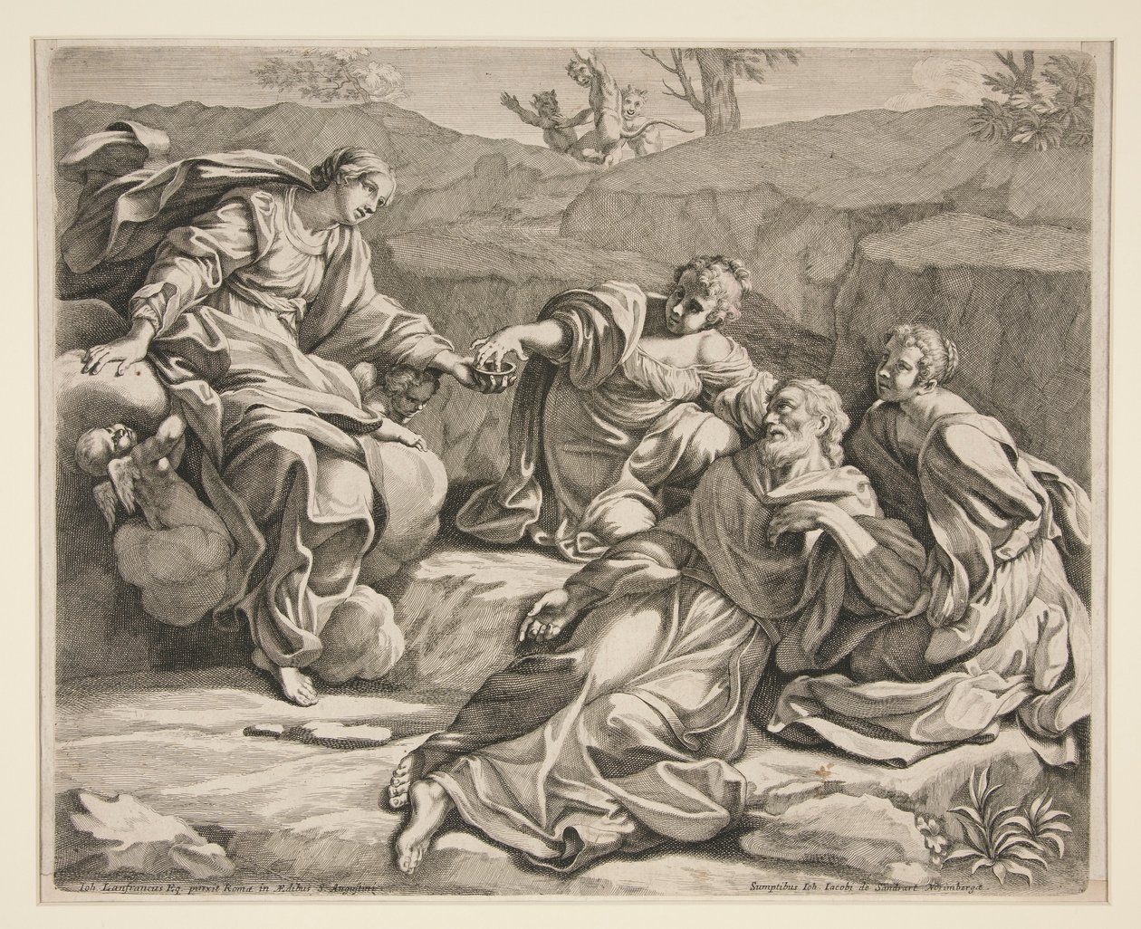St. Wilhelm von Jungfrauen unterstützt von Johann Jakob von Sandrart