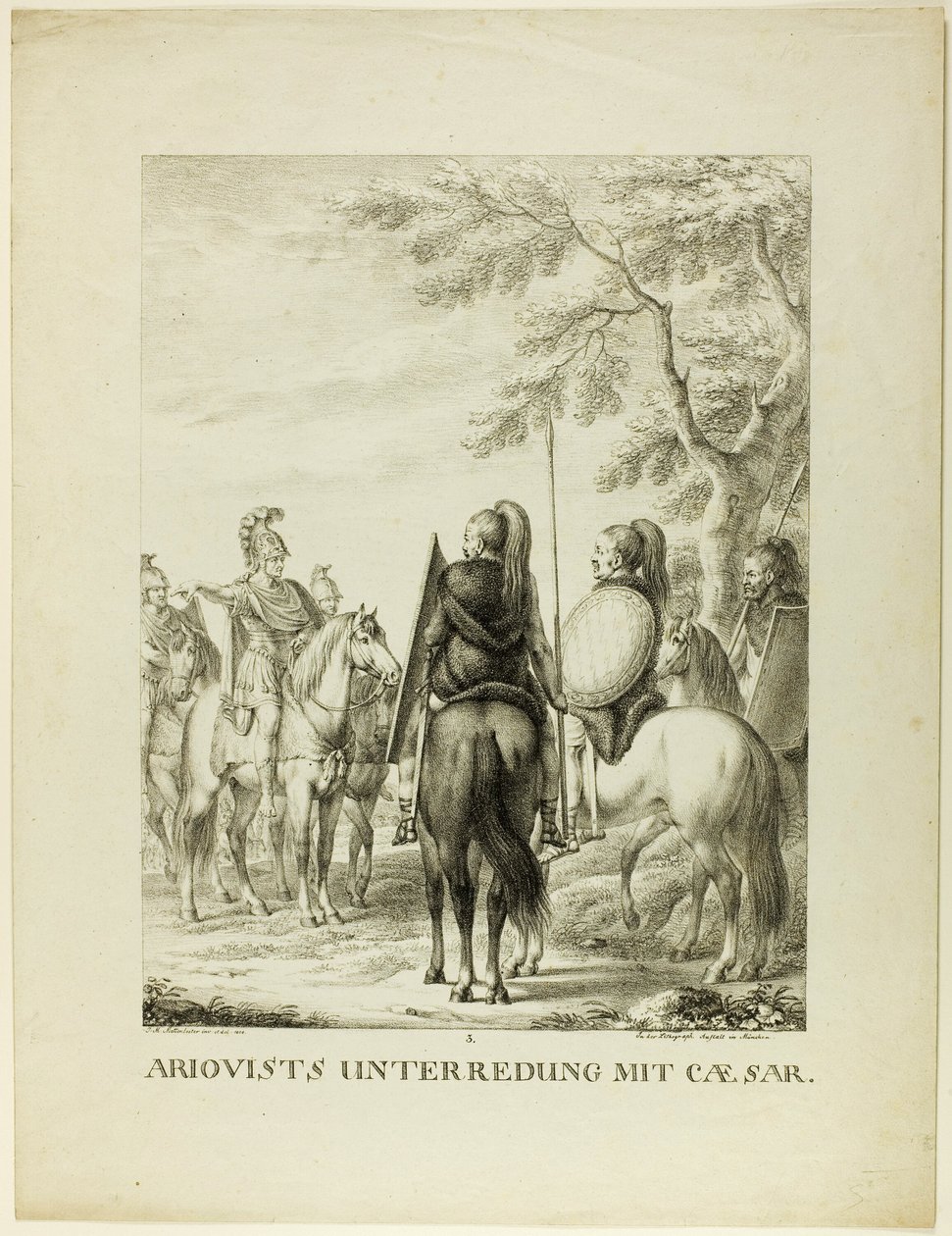 Ariovist Gespräch mit Cäsar von Johann Michael Mettenleiter