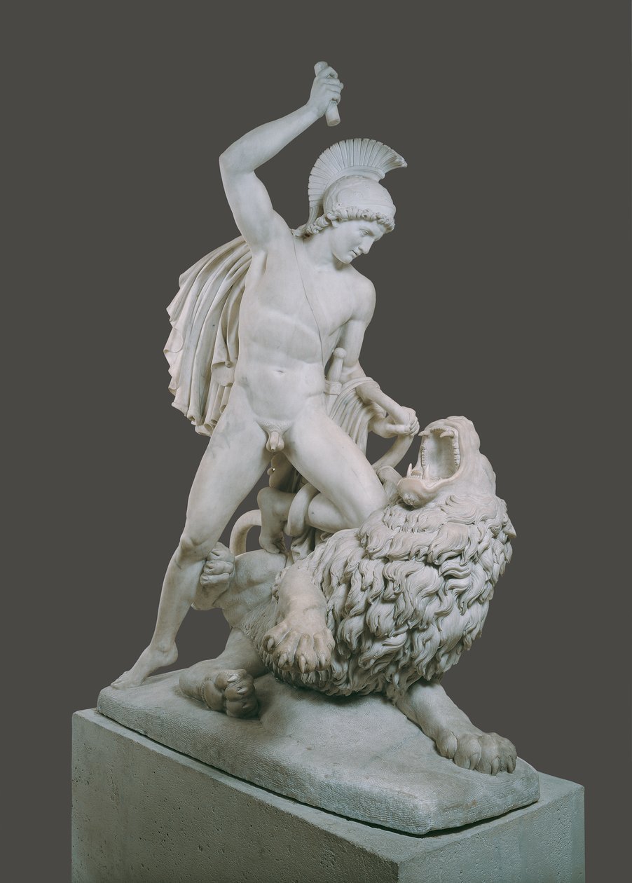 Bellerophon im Kampf mit der Chimeira von Johann Nepomuk Schaller