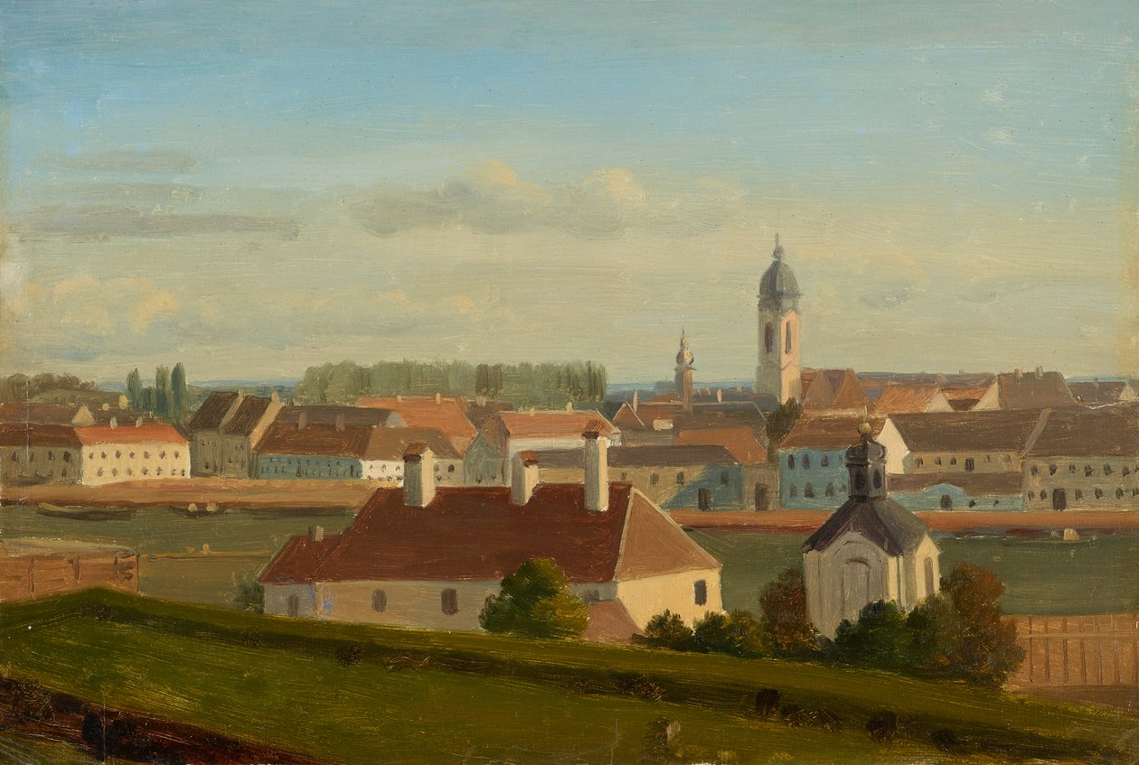 Blick über den Donaukanal zur Leopoldstadt von Johann Peter Krafft
