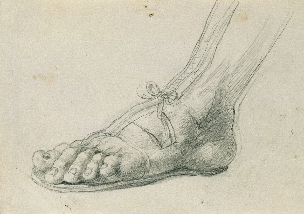 Sandalenstudie zu "Rüdiger und Angelika" von Johann Peter Krafft