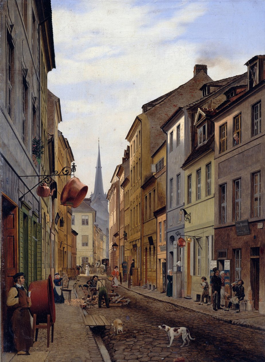 Die Parochialstraße, 1831 von Johann Philipp Eduard Gaertner